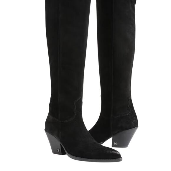Sam Edelman Women Julee Over The Knee Boot US 6 M EU 36 Black Suede Leather NWOB - Picture 3 of 12
